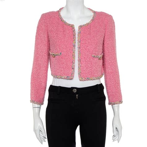 emerald clothing chanel crop|pink chanel cropped jacket.